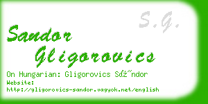 sandor gligorovics business card
